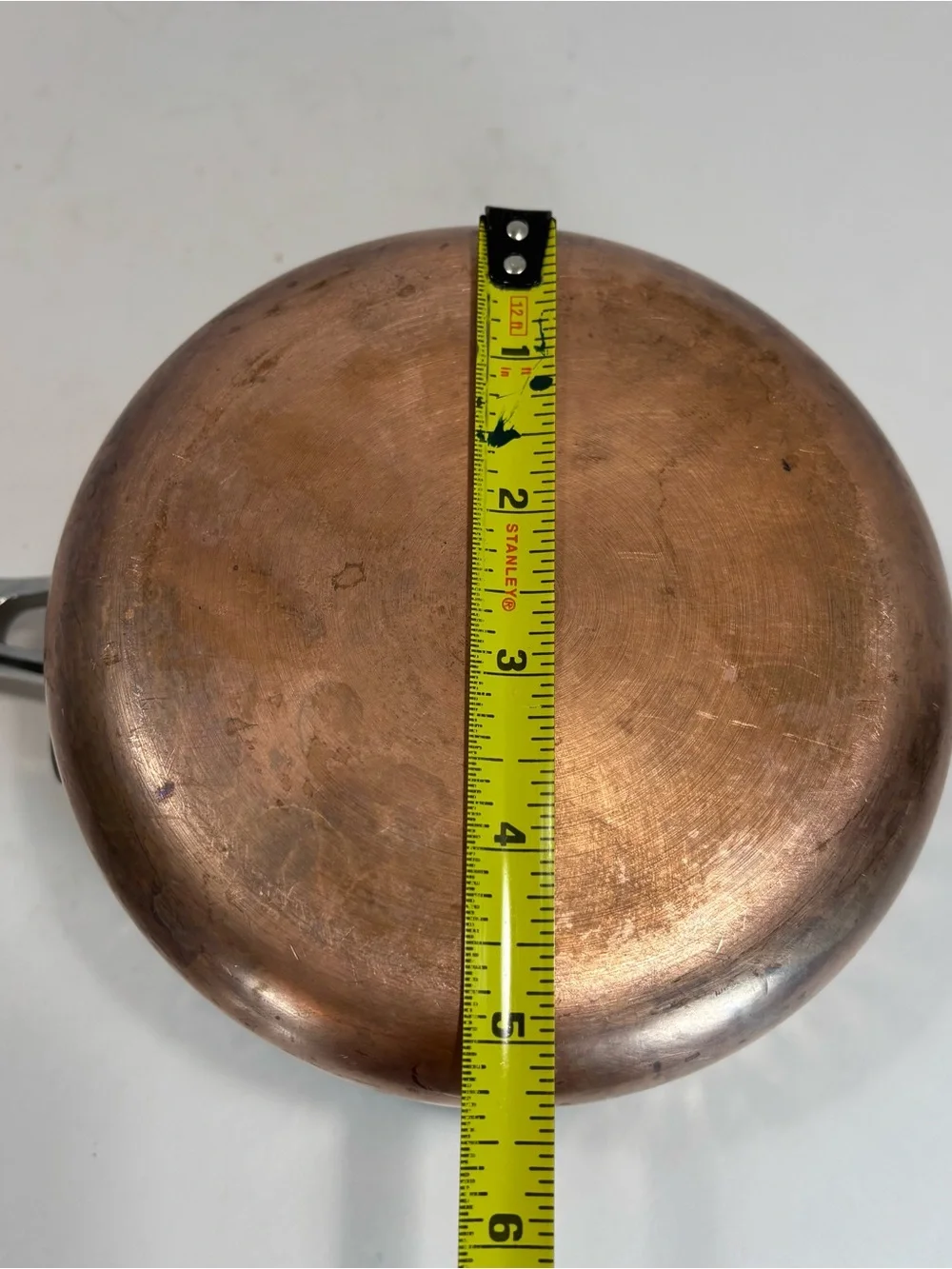 Lot Of 2 VTG French Style Hand Hammered Copper Saucepans Tin Lined 8”/5” W/Lids